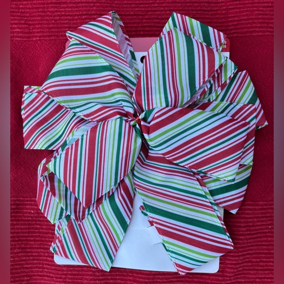 NWT celebrate it! Candy cane striped theme Christmas Xmas tree bows 2 total - Picture 3 of 6